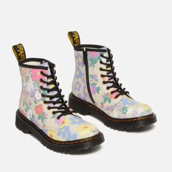 Dr. Martens Kids Boots - Pastel Floral - Picture 2 of 7